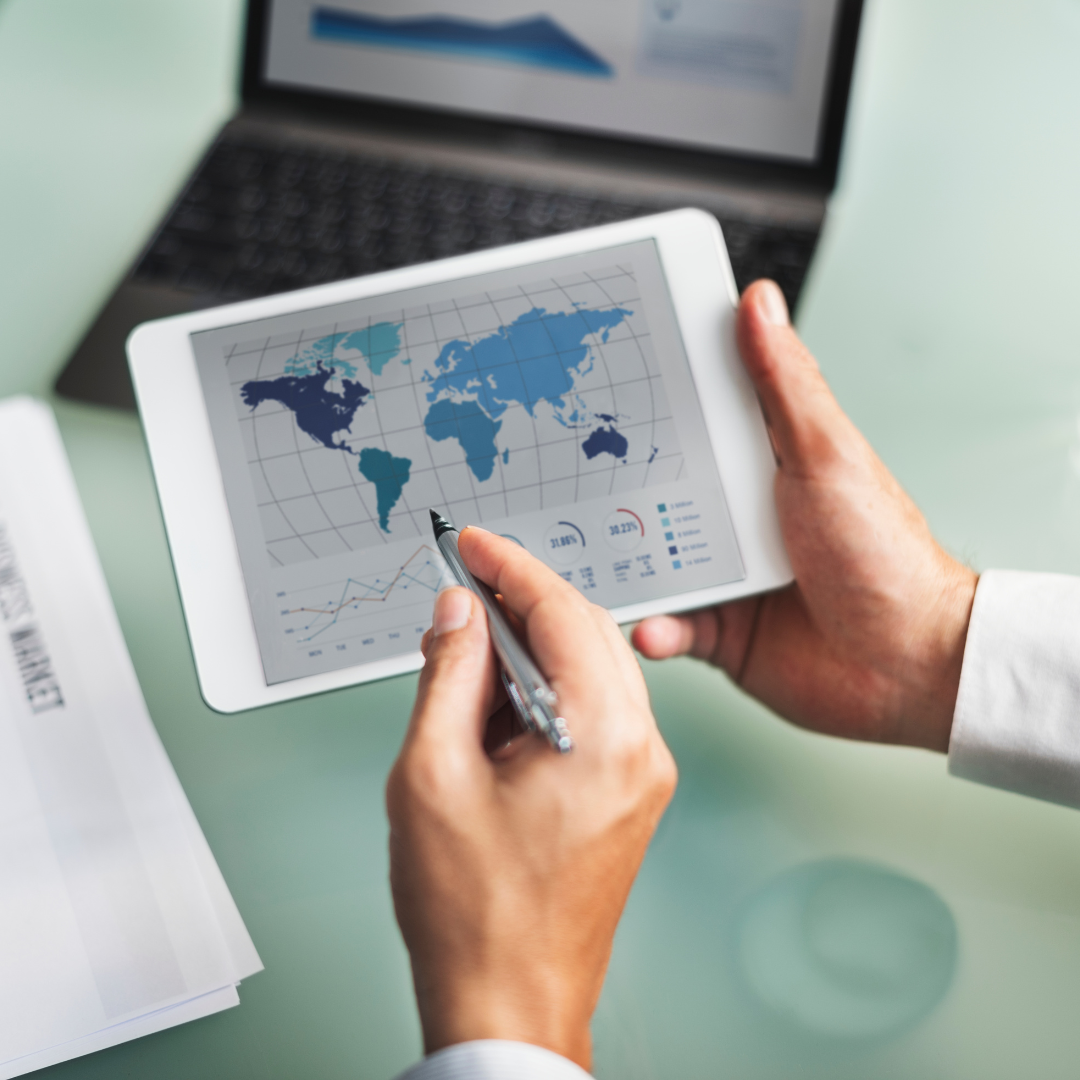 blog image of tab screen showing world map, illustrating International SEO