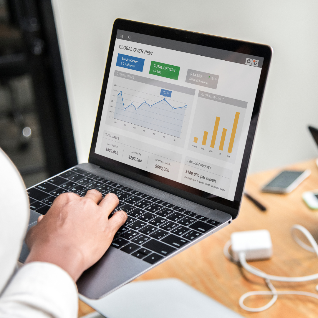 blog image with laptop screen showing analytic illustrating core web vitals on seo.